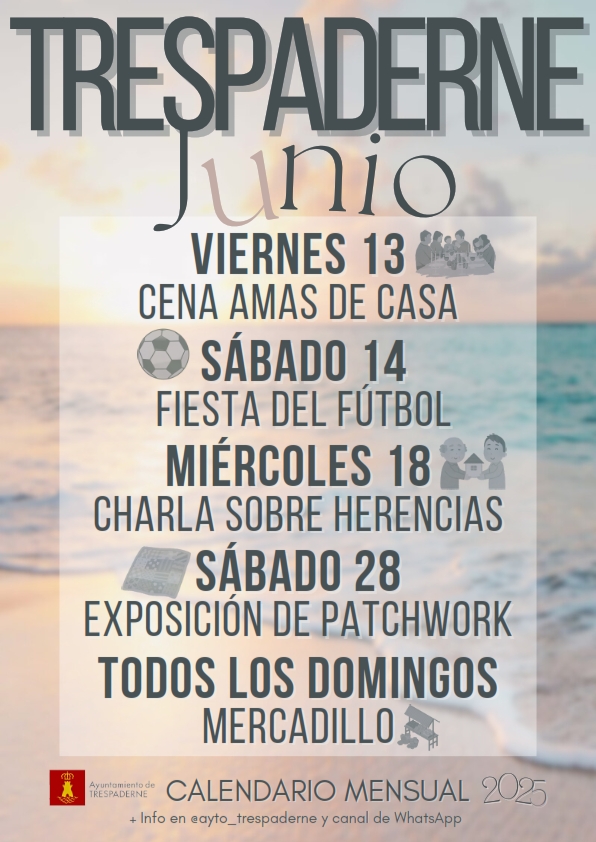 Calendario actividades Trespaderne Junio 2025
