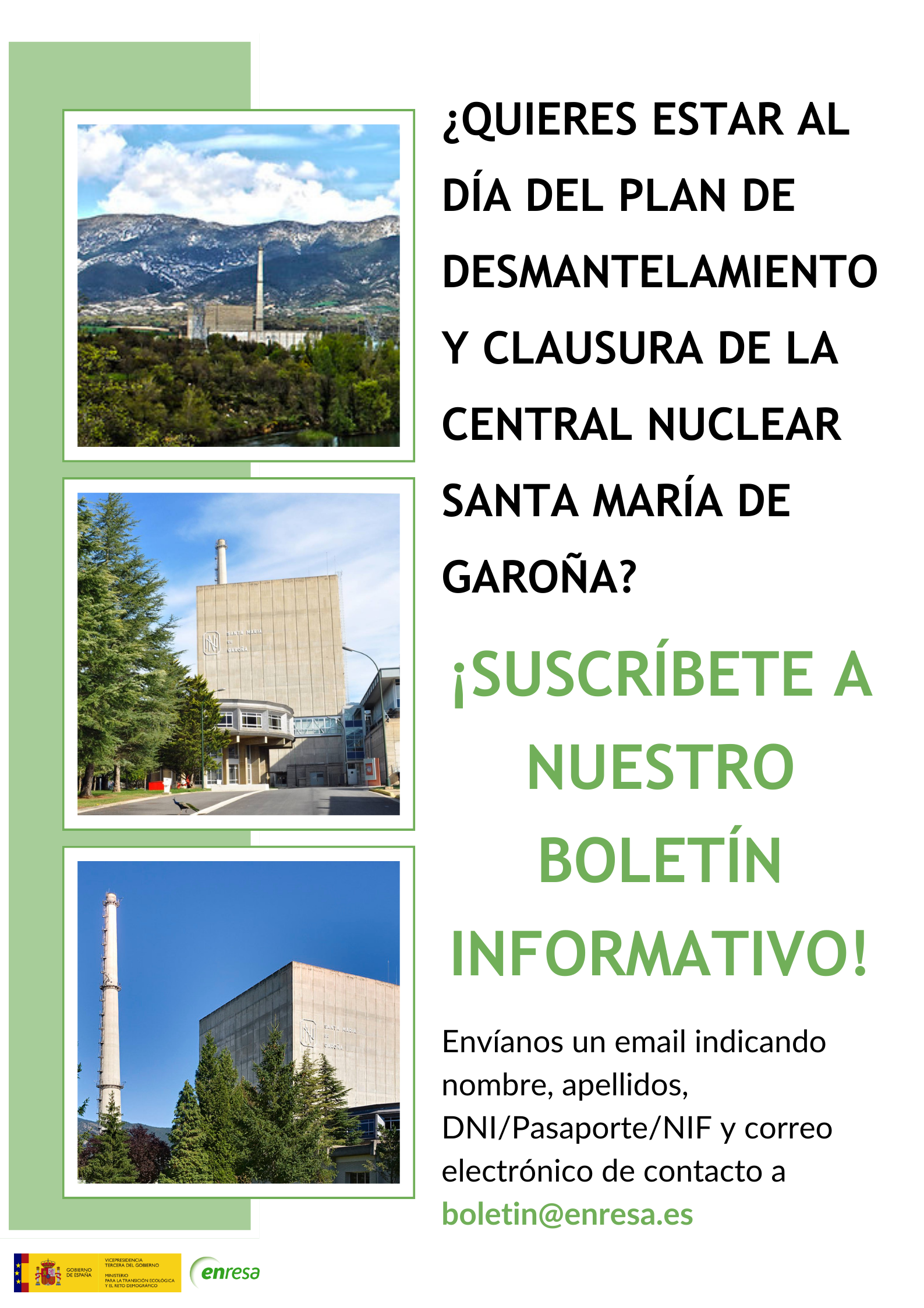 Boletín Informativo Desmantelamiento y Clausura de la Central Nuclear Santa María de Garoña